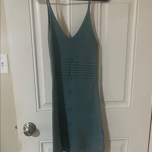 SHEIN Teal Button-Down Dress